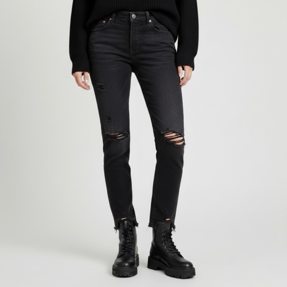 CITIZENS OF HUMANITY Emerson Slim Boyfriend Distressed Jeans In Chit Chat